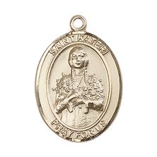 14KT GOLD ST KATERI MEDAL - 1" x 3/4"