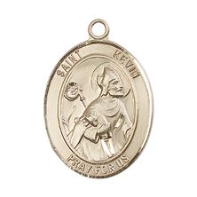 14KT GOLD ST KEVIN MEDAL - 1" x 3/4"