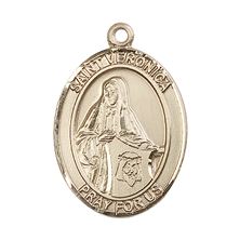 14KT GOLD ST VERONICA MEDAL - 1" x 3/4"
