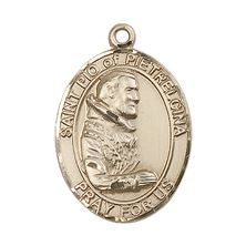 14KT GOLD ST PIO OF PIETRELCINA MEDAL - 1" x 3/4"