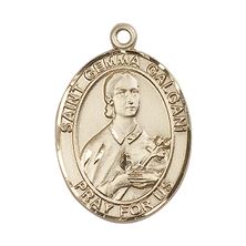 14KT GOLD ST GEMMA GALGANI MEDAL - 1" x 3/4"