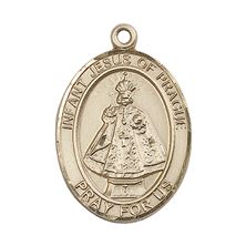 14KT GOLD INFANT OF PRAGUE MEDAL - 1" x 3/4"