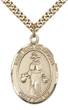 GOLD FILLED ST NINO DE ATOCHA PENDANT ON A CHAIN - 1" x 3/4"