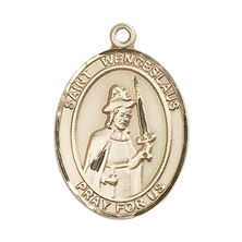 14KT GOLD ST WENCESLAUS MEDAL - 1" x 3/4"