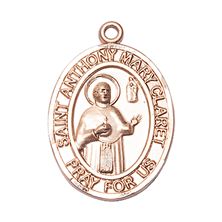 14KT GOLD ST ANTHONY MARY CLARET MEDAL - 1" x 3/4"