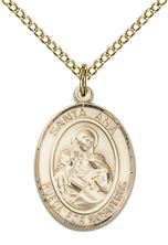 14KT GOLD FILLED SANTA ANA PENDANT WITH CHAIN