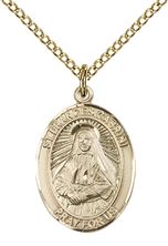 14KT GOLD FILLED ST FRANCES CABRINI PENDANT WITH CHAIN - 3/4" x 1/2"