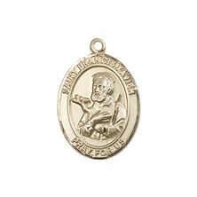 14KT GOLD ST FRANCIS XAVIER MEDAL - 3/4" x 1/2"