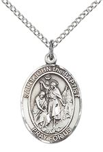 STERLING SILVER ST JOHN THE BAPTIST PENDANT WITH CHAIN - 3/4" x 1/2"