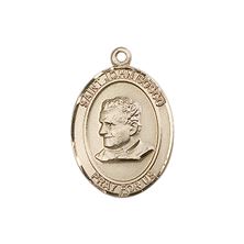 14KT GOLD ST JOHN BOSCO MEDAL - 3/4" x 1/2"