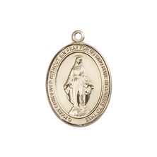 14KT GOLD MIRACULOUS MEDAL - 3/4" x 1/2"