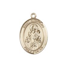14KT GOLD ST NICHOLAS MEDAL - 3/4" x 1/2"