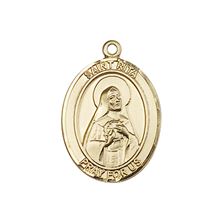 14KT GOLD ST RITA OF CASCIA MEDAL - 3/4" x 1/2"