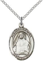 STERLING SILVER ST EDITH STEIN PENDANT WITH CHAIN - 3/4" x 1/2"