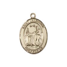 14KT GOLD ST VALENTINE OF ROME MEDAL - 3/4" x 1/2"