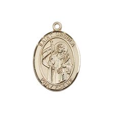 14KT GOLD ST URSULA MEDAL - 3/4" x 1/2"