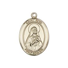 14KT GOLD ST RITA BASEBALL MEDAL - 3/4" x 1/2"