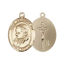 14KT GOLD POPE BENEDICT XVI MEDAL - 3/4" x 1/2"