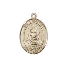 14KT GOLD ST REBECCA MEDAL - 3/4" x 1/2"