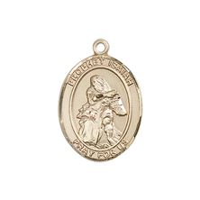 14KT GOLD ST ISAIAH MEDAL - 3/4" x 1/2"