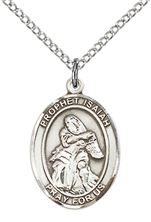 STERLING SILVER ST ISAIAH PENDANT WITH CHAIN - 3/4" x 1/2"
