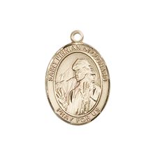 14KT GOLD ST FINNIAN OF CLONARD MEDAL - 3/4" x 1/2"