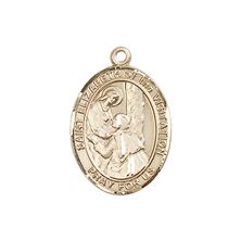 14KT GOLD ST ELIZABETH OF THE VISITATION MEDAL - 3/4" x 1/2"