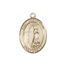 14KT GOLD ST ZOE OF ROME MEDAL - 3/4" x 1/2"