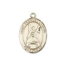 14KT GOLD ST FRANCES OF ROME MEDAL - 3/4" x 1/2"