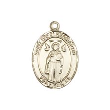 14KT GOLD ST IVO MEDAL - 3/4" x 1/2"