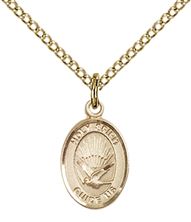 14KT GOLD FILLED HOLY SPIRIT PENDANT WITH CHAIN - 1/2" x 1/4"