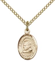 14KT GOLD FILLED ST JOHN BOSCO PENDANT WITH CHAIN - 1/2" x 1/4"