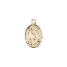 14KT GOLD ST ROSE OF LIMA MEDAL - 1/2" x 1/4"