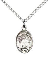 STERLING SILVER ST EDITH STEIN PENDANT WITH CHAIN - 1/2" x 1/4"