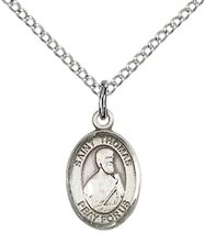 STERLING SILVER ST THOMAS THE APOSTLE PENDANT WITH CHAIN - 1/2" x 1/4"