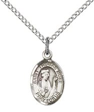STERLING SILVER ST THOMAS MORE PENDANT WITH CHAIN - 1/2" x 1/4"