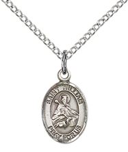 STERLING SILVER ST WILLIAM OF ROCHESTER PENDANT WITH CHAIN - 1/2" x 1/4"
