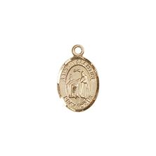 14KT GOLD ST VALENTINE OF ROME MEDAL - 1/2" x 1/4"