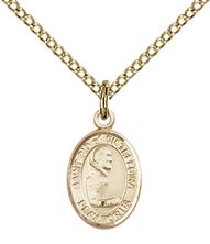 14KT GOLD FILLED ST PIO OF PIETRELCINA PENDANT WITH CHAIN - 1/2" x 1/4"