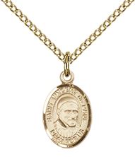 14KT GOLD FILLED ST VINCENT DE PAUL PENDANT WITH CHAIN - 1/2" x 1/4"