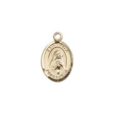 14KT GOLD ST RITA-BASEBALL MEDAL - 1/2" x 1/4"