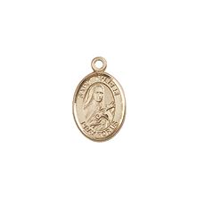 14KT GOLD ST THERESE OF LISIEUX MEDAL - 1/2" x 1/4"