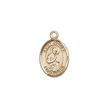 14KT GOLD ST ISAAC JOGUES MEDAL - 1/2" x 1/4"