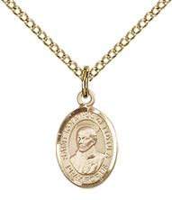 14KT GOLD FILLED ST IGNATIUS OF LOYOLA PENDANT WITH CHAIN - 1/2" x 1/4"