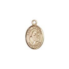 14KT GOLD ST GERTRUDE OF NIVELLES MEDAL - 1/2" x 1/4"
