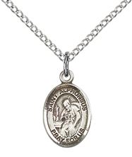 STERLING SILVER ST ALPHONSUS PENDANT WITH CHAIN - 1/2" x 1/4"