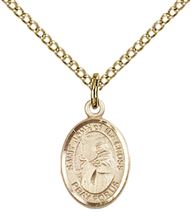 14KT GOLD FILLED ST JOHN OF THE CROSS PENDANT WITH CHAIN - 1/2" x 1/4"