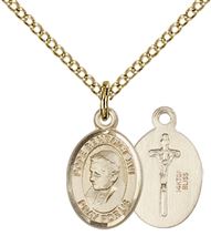 14KT GOLD FILLED POPE EMERITUS BENEDICT XVI PENDANT WITH CHAIN - 1/2" x 1/4"