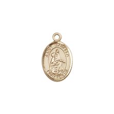 14KT GOLD ST ISABELLA OF PORTUGAL MEDAL - 1/2" x 1/4"