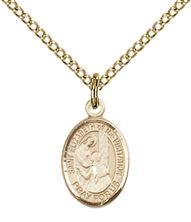 14KT GOLD FILLED ST ELIZABETH OF THE VISITATION PENDANT WITH CHAIN - 1/2" x 1/4"